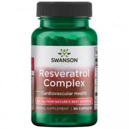 Swanson Resveratrol Complex 60 Capsule – Resveratrol pentru Sanatatea Inimii si Protectie Antioxidanta Beneficii Resveratrol: re
