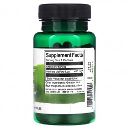 Swanson Moringa Oleifera 400mg 60 Capsule – Antioxidant Natural pentru Imunitate si Vitalitate Beneficii Moringa Oleifera: conti