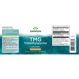 Swanson TMG Trimethylglycine 500 mg 90 Capsule – Trimetilglicina pentru Circulatie Beneficii Trimetilglicina (TMG): sustine sana