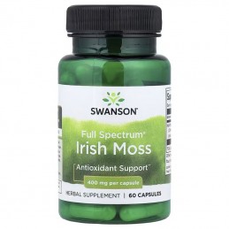 Swanson Irish Moss Full Spectrum 400 mg 60 Capsule – Muschi Irlandez pentru Vitalitate Beneficii Irish Moss: sustine sanatatea t