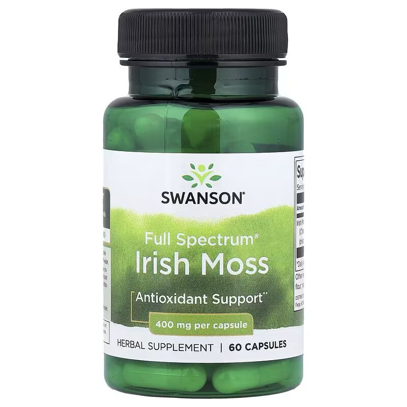 Swanson Irish Moss Full Spectrum 400 mg 60 Capsule – Muschi Irlandez pentru Vitalitate Beneficii Irish Moss: sustine sanatatea t