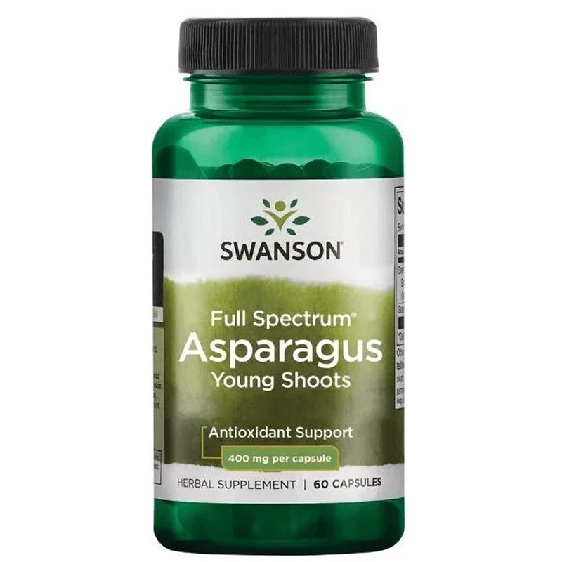 Swanson Asparagus Full Spectrum (Lastari Tineri), 60 capsule – Suport Renal si Diuretic Natural ✅ Beneficii principale Asparagus