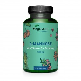 VegaVero D-Mannose 500 mg 120 capsule - Suport tract urinar si confort Beneficii D-Mannose: nu interferează cu reglarea normală 