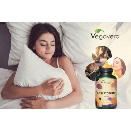 Vegavero L-Tryptophan 500 mg 120 Capsule – Suport Somn Odihnitor L-Tryptophan (Triptofan) beneficii: tulburare somn și insomnie,