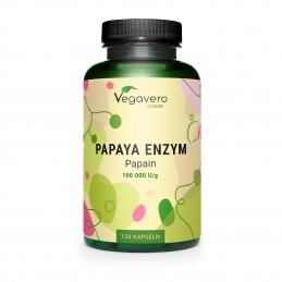 Vegavero Papaya Enzyme 120 Capsule – Enzime Digestive Naturale Beneficii Papaya: arzator de grasimi, ajuta la inlaturarea celuli