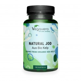 Vegavero Iod Organic Natural 180 capsule - Tiroida si Metabolism Beneficii Iod: menține un metabolism normal, acționează ca un a