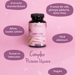 Vegavero Light Legs Complex 120 Capsule – Suport Circulatie & Picioare Usoare Beneficii Complex Picioare Usoare: recomandat in c