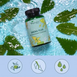 Vegavero Drenaflux Complex 600 mg 120 Capsule – Drenaj Natural BENEFICII DRENAFLUX: reduce retentia de apa, suport natural pentr