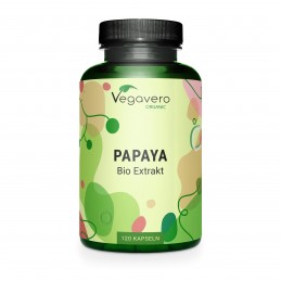 Vegavero Papaya Extract Bio 700 mg 120 Capsule – Digestie Beneficii Papaya: arzator de grasimi, ajuta la inlaturarea celulitei, 