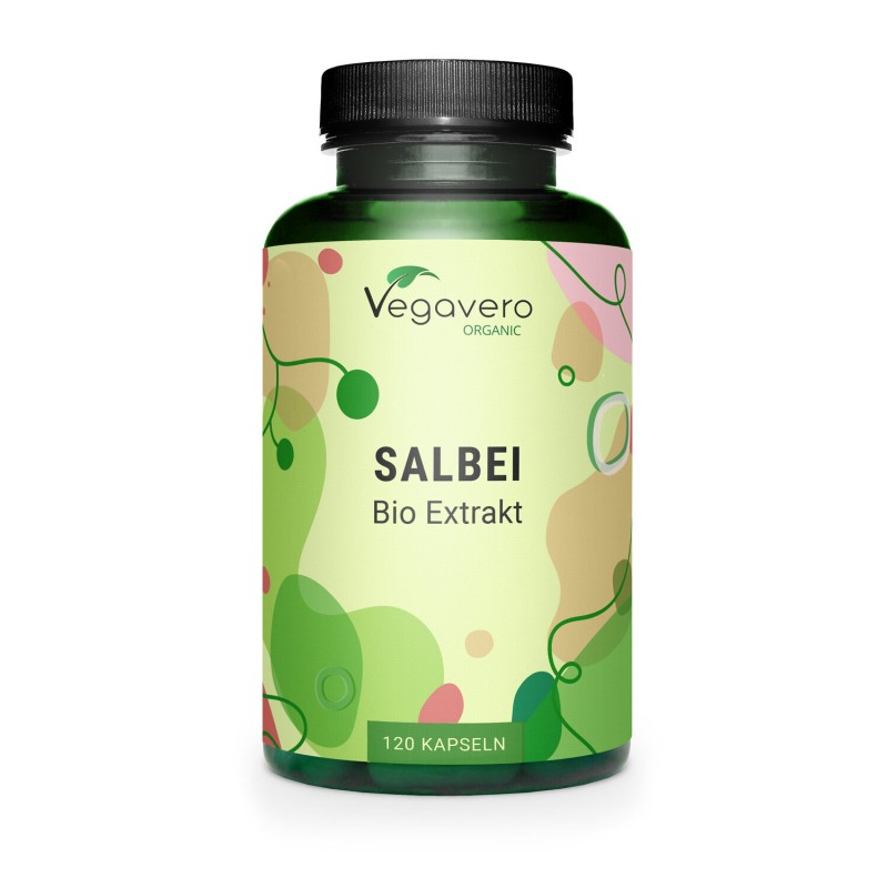 Vegavero Salvie Bio 500 mg 120 Capsule – Echilibru & Confort BENEFICII: Salvia este o planta puternica. Frunzele sunt o sursa ex