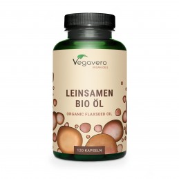Vegavero Ulei din Seminte de In Bio 500 mg 120 Capsule – Omega 3 Uleiul din seminte de in contine in mod natural cantitati ridic