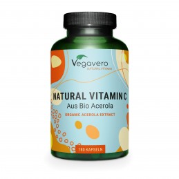 Vegavero Vitamina C Bio 180 Capsule – Imunitate Puternica Beneficii Vitamina C Organica: importanta in producerea de colagen, me