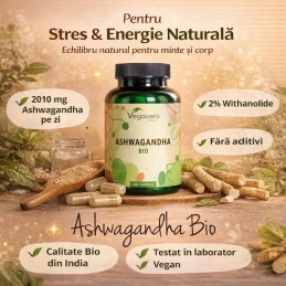 Vegavero Ashwagandha Bio 180 Capsule – Calm & Energie Beneficii Ashwagandha: planta medicinala antica, reduce nivelul de zahăr d
