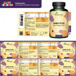 Vegavero GABA + L-Teanina + Vitamina B6 120 Capsule – Relaxare Beneficii GABA: promoveaza relaxarea, sustine un somn linistit si