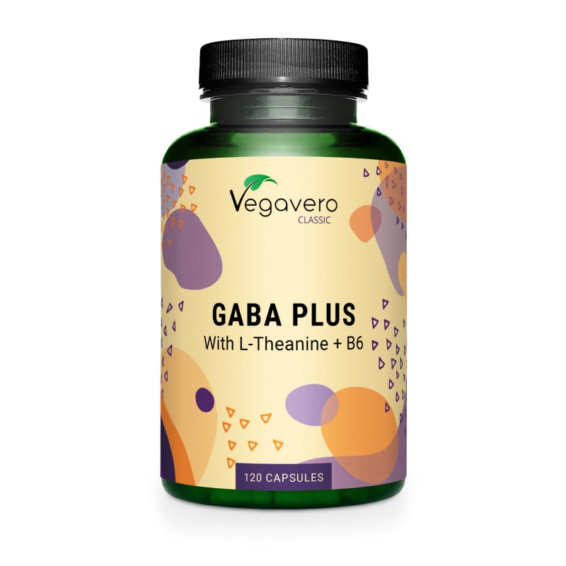 Vegavero GABA + L-Teanina + Vitamina B6 120 Capsule – Relaxare Beneficii GABA: promoveaza relaxarea, sustine un somn linistit si