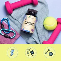 Vegavero Magneziu + Potasiu 180 Capsule – Muschi & Electroliti Beneficii Magneziu + Potasiu: poate stimula performanta exercitii