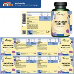 Vegavero Magneziu + Potasiu 180 Capsule – Muschi & Electroliti Beneficii Magneziu + Potasiu: poate stimula performanta exercitii