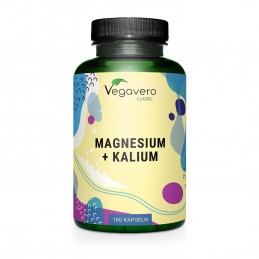 Vegavero Magneziu + Potasiu 180 Capsule – Muschi & Electroliti Beneficii Magneziu + Potasiu: poate stimula performanta exercitii