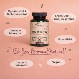 Vegavero Myo-Inositol Complex 120 Capsule - Echilibru Hormonal Beneficii Myo-Inositol: va poate ajuta sa pierdeti in greutate, r