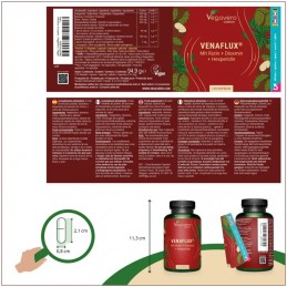 Vegavero VenaFlux Complex 120 Capsule - Suport Circulatie Venoasa BENEFICII VENAFLUX: sprijina buna circulatie, produs din ingre