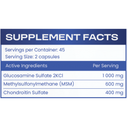 HS Labs Glucozamina + MSM + Condroitina 90 tablete – Articulatii Trei compuși de susținere în comun, într-o formulă cu potență r