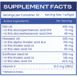 HS Labs Omega 3-6-9 30 capsule moi – Suport Cardiovascular și Articulații OMEGA 3-6-9 beneficii: Sprijină sănătatea inimii si un