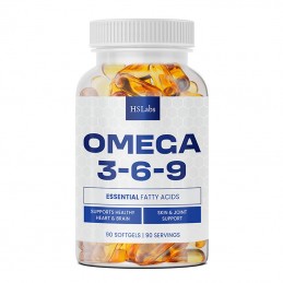HS Labs Omega 3-6-9 1000 mg 90 capsule moi – Inima si Colesterol Omega 369 beneficii: Sprijină sănătatea inimii si un nivel sănă