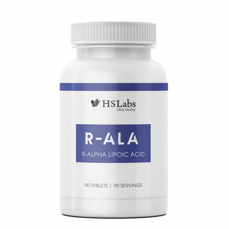 HS Labs R-Alpha Lipoic Acid 100 mg 90 tablete – Antioxidant Metabolic Beneficii Acid Alfa-Lipoic: antioxidant, regleaza hiperten