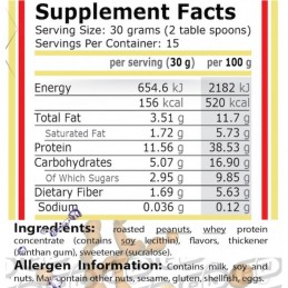 Unt de arahide, gust Cocos Nuca, cu Proteina din zer, 450 grame- Pure Nutrition USA Beneficiile untului de arahide cu proteine d