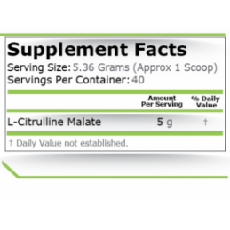 Citrulline Malate, Citrulina Malat, 250 grame, 5 grame doza, Oxid Nitric- Pure Nutrition USA Beneficii Citrulline Malate: Oxid N