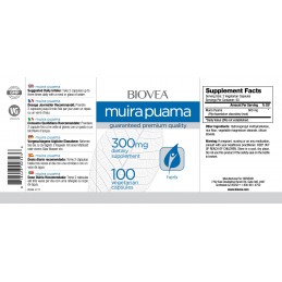 Muira Puama 100 capsule, Biovea Beneficii ale Muirei Puama: imbunatateste functia erectila, poate stimula cresterea libidoului, 