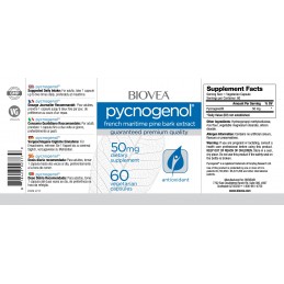 Biovea Pycnogenol® 50mg 60 Capsule Pycnogenol®: un puternic antioxidant, sprijină echilibrul colesterolului sănătos, ajută la co