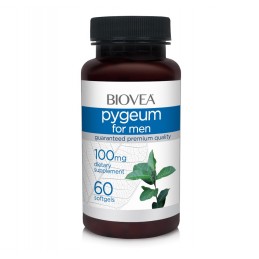 Reducerea edemului prostatei, reduce colesterolul, ajută la reglarea sistemului imunitar, Pygeum (pentru bărbați) 100 mg 60 Caps