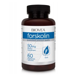 Forskolin 50mg 60 Capsule, promovează sănătatea cardiovasculară, arde grăsimile stocate pentru energie Beneficii Forskolin: prom