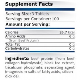 Beef Amino 75 tablete (Aminoacizi din carne de vita)- mentine sanatatea oaselor Beneficii Beef Amino: continut redus de grasimi,