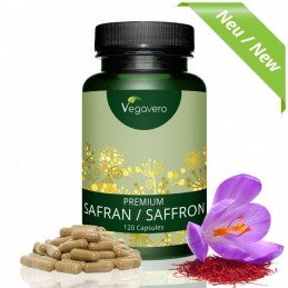 Saffron (Sofran) extract 120 Capsule, Vegavero Sofran extrat beneficii: stare de spirit buna si echilibrul mental, este un antio