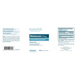 Eurovital MELATONINA 3mg 240 Tablete Beneficii Melatonina: Promovează modele de somn sanatos, poate ajuta la combaterea insomnie