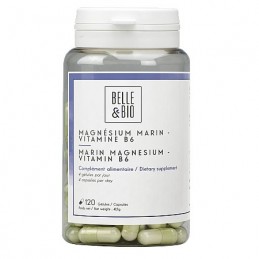 Belle&Bio Magneziu marin + Vitamina B6, 120 capsule Beneficii Magneziu marin si Vitamina B6: mentine metabolismul energetic, spr