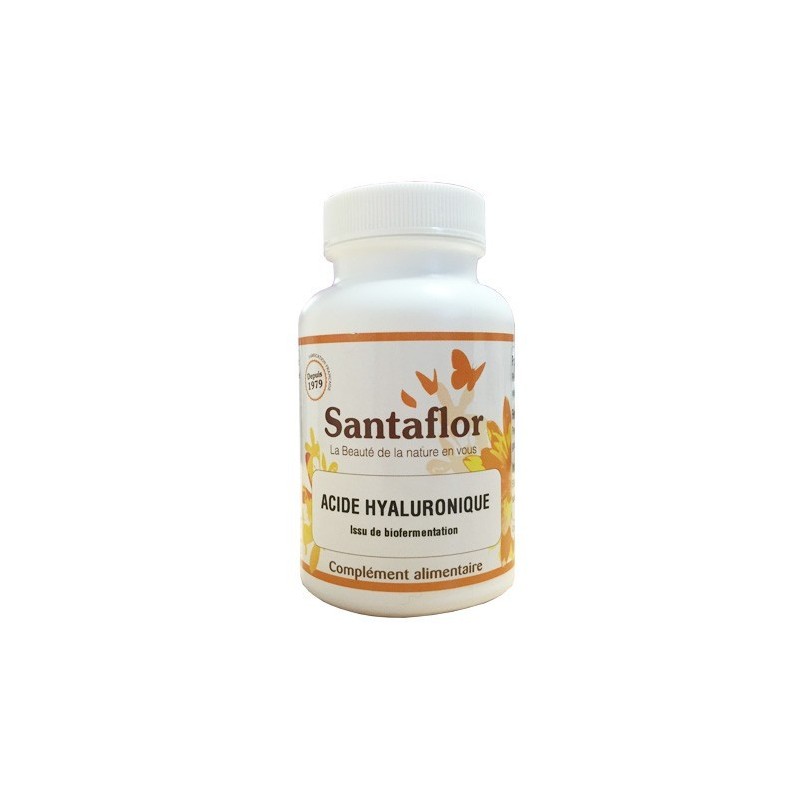 Santaflor Acid Hialuronic 60 mg 60 capsule Beneficii Acid Hialuronic: ajuta in cazul ridurilor, hidrateaza pielea prin interior,