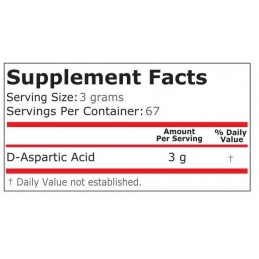 D-Aspartic Acid pudra, (DAA) 214 grame, stimulează producția de tes-tosteron, doza mare de Acid D-Aspartic Beneficii D-Aspartic 