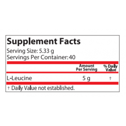 Pure Nutrition USA L-Leucina pudra 213 grame Leucina este un aminoacid cu catenă ramificată (BCAA). Celelalte două BCAA sunt val