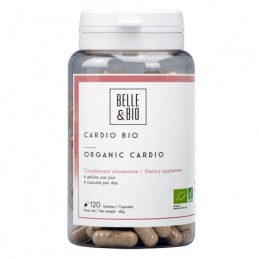 Belle&Bio Cardio Bio 120 capsule Beneficii Cardio Bio: buna functionare a sistemului cardiovascular, scade presiunea arteriala, 