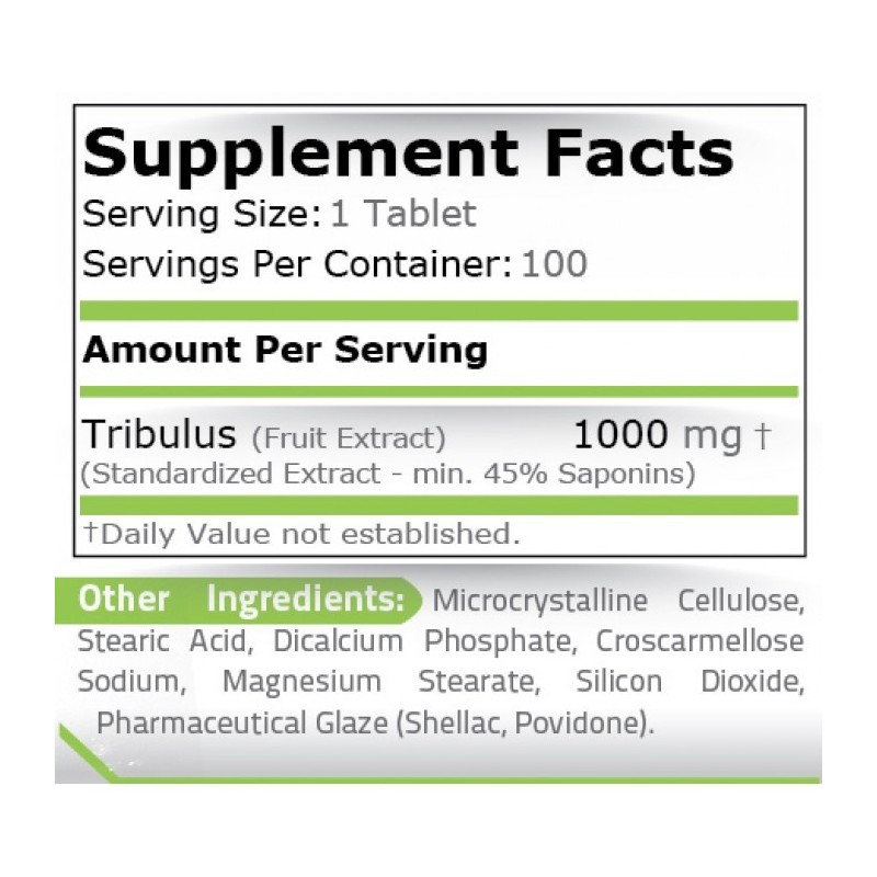 Tribulus Terrestris 1000 mg 90 Pastile (Tes-tosteron, masa musculara, viata sexuala) - 2 | YEO