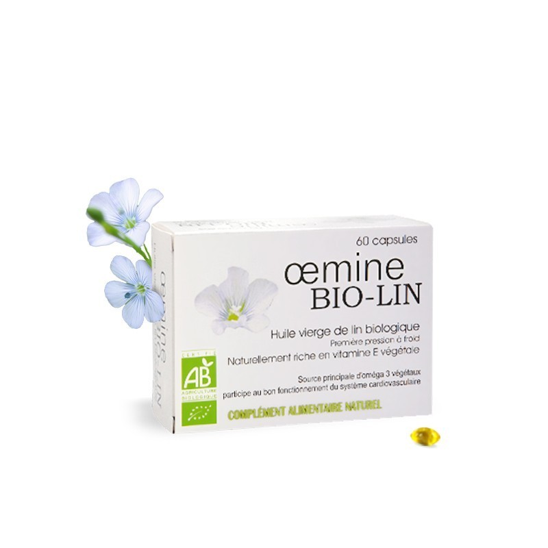 Oemine Ulei de in BIO 180 capsule, Oemine BIO-LIN Beneficii ulei de In Bio: scade nivelul de colesterol rau, aport zilnic de Ome