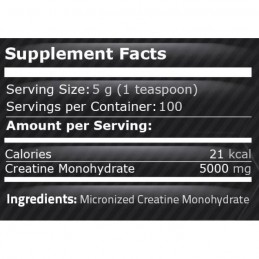 Pure Nutrition USA Creapure Creatina micronizata pulbere 500 grame Beneficii Creatina: creste semnificativ forta si puterea, ref