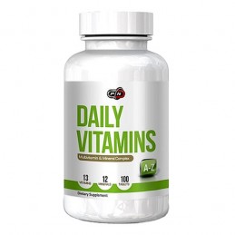 Daily Vitamins, Complex vitamine si minerale, 100 Pastile, Pure Nutrition USA Daily Vitamins este un complex de vitamine si mine
