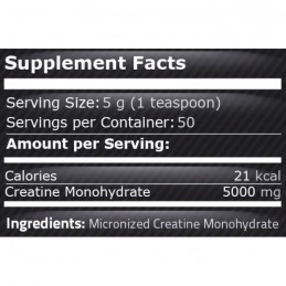 Pure Nutrition USA Creapure Creatina - 250 grame Beneficii Creatina: creste semnificativ forta si puterea, refacere rapida dupa 