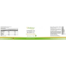 Vitamina D3 30.000 UI - pulbere vegană din licheni - 365 de porții, fără capsule