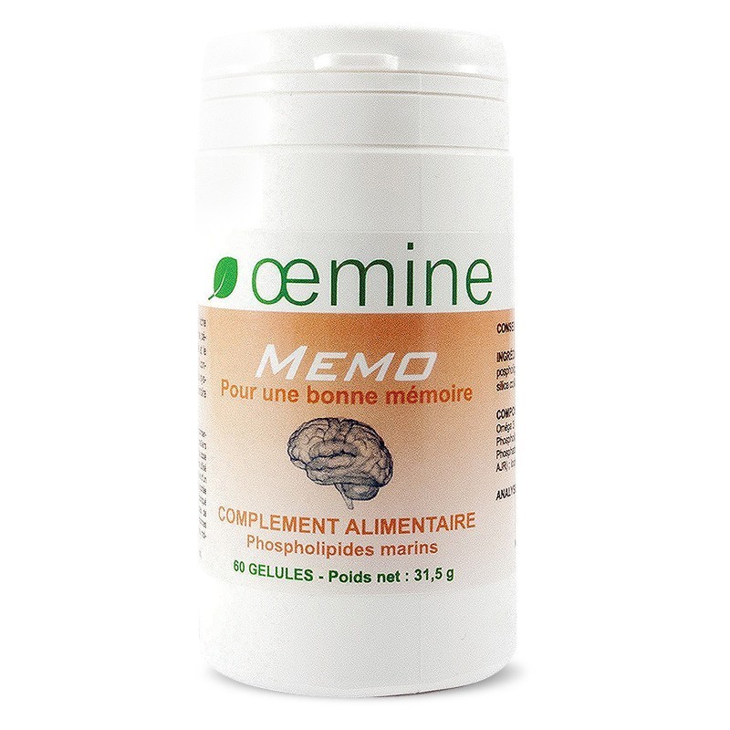 Oemine Memo - 60 capsule Supliment alimentar naturist pentru a mentine o memorie buna si care sa functioneze in parametri normal