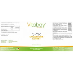 Vitabay 5-YR extract de scoarță Catuaba - 500 mg - 120 capsule Este încă folosit în primul rând ca un afrodisiac în Brazilia. Re